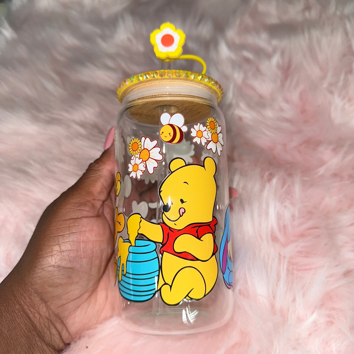 Honey Bee Pooh Libbey Glass